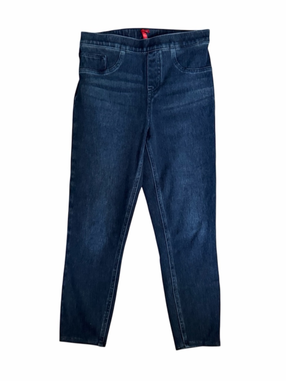 Spanx Pull On High Rise Skinny Jeans Dark Blue Stretch Denim Jeans M